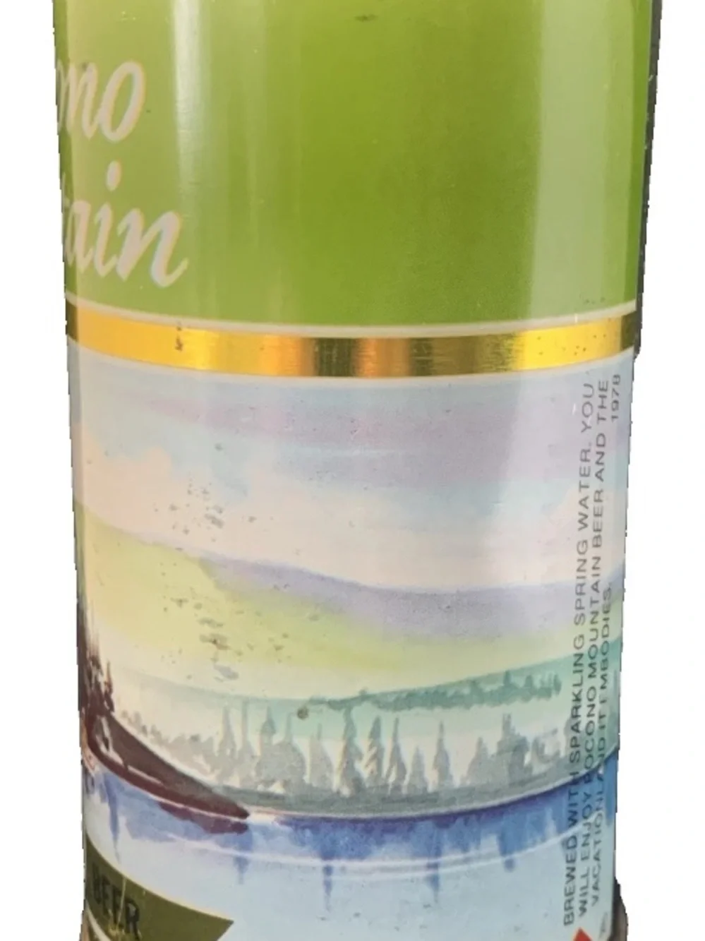 Vintage Beer Can Pocono Mountain Premium Beer Steel Can Pull Tab Empty Fishing
